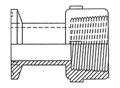 Adapter, FNPT x Ladish&reg; Tri-Clamp&reg;, Kynar&reg;, Size: 1/2" x 1"