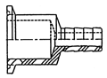 Adapter, Hose Barb x Mini Tri-Clamp&reg;, Kynar&reg;, Size: 1/4" x  10mm