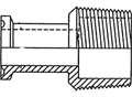 Adapter, MNPT x Mini Tri-Clamp&reg;, Kynar&reg;, Size: 1/4" x  6mm