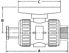 Tri-Clamp® x FNPT Kynar® Ball Valve