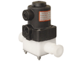 Air Actuacted Diaphragm Valve, Spring Closed, EPDM Diaphragm, Mini Tri-Clamp&reg; Ends, Kynar&reg;, Size: 6mm