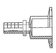 Hose Barb with Locking Ring Adapter