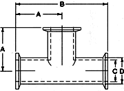 aaaKynar® Equal Tri-Clamp® Tee