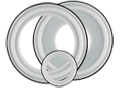 Tri-Clamp&reg; Gasket (flanged), 2" Envelope, PTFE,EPDM