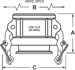 Female Cam-Lock x Tri-Clamp® Adapter