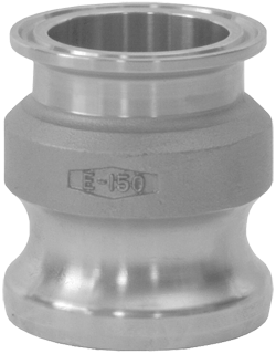 Tri Clamp 3 inch x Cam & Groove Male 3 in Camlock Adapter - Stainless Steel SS304 Glacier Tanks