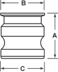 Male Cam-Lock x Tri-Clamp® Adapter