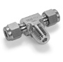 Branch Tee, 316 SS, 3/4" OD Compression x 3/4" MNPT x 3/4" OD Compression