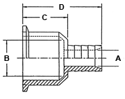 aaaHose Barb x Tri-Clamp® Adapter