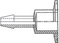 Adapter, Mini Tri-Clamp&reg; x Single Barb, PolyPro, Size: 3/4" x 1"