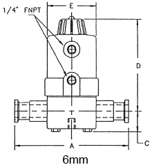 Spring Open Actuated Diaphragm Valve, EPDM Dia