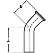 aaa45° Elbows Butt Weld x Tri-Clamp® PL Finish