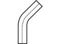 Elbow, 45&deg;, Both Ends Butt Weld,  Bio-Pharm Fittings , 316L SS, PM, Size: 4",  A = 4.5