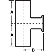 aaaButt Weld x Butt Weld x Tri-Clamp® Tees PL Finish