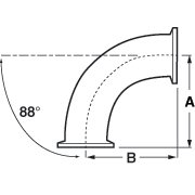 aaa88° Elbows Both Ends Tri-Clamp® PL Finish