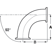 aaa92° Elbows Both Ends Tri-Clamp® PM Finish