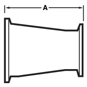 aaaConcentric Reducers Both Ends Tri-Clamp® PL Finish