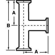 aaaAll Ends Tri-Clamp® Tees PM Finish