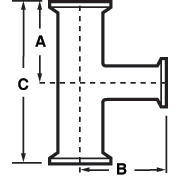 aaaAll Ends Tri-Clamp® Tees PM Finish