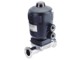 Bio-Flo Forged Manual Diaphragm Valve, EPDM Diaphragm, Air Actuated, Normally Closed, Tri-Clamp&reg; Ends, 316L SS, Size: 3/4",  PM (SFF4)