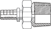 aaaHose Barb with Locking Ring Adapter