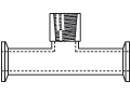 Tee, Female Threaded, Mini Tri-Clamp&reg; x Mini Tri-Clamp&reg; x FNPT,  Sanitary Tri-Clamp&reg; Fittings, PolyPro, Size: 3/4" x 3/4" x 1/8"
