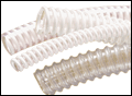 Clear Spiral Reinforced PVC Tubing, Standard Duty, Convoluted OD, 2" ID x 2 3/8" OD, 3/16" Wall, 100 ft