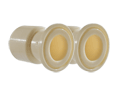 PVC Braid Reinforced Hose, Molded Hytrel Mini Tri-Clamp x Maxi Tri-Clamp Ends, Hose Diameter: 1/2"