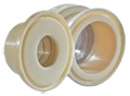 PVC Wire Reinforced Hose, Molded Hytrel LadishTri-Clamp x 2" Tri-Clamp Ends, Hose Diameter: 1"