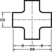 aaa304 SS Unpolished Tube OD Crosses