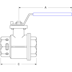 2-Piece Brass Industrial Ball Valves