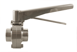 aaa304 SS Manual Butt Weld Butterfly Valves Viton® Seat